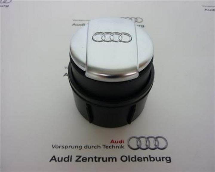 Original Audi Aschenbecher Mittelkonsole Ascher Becher schwarz alu